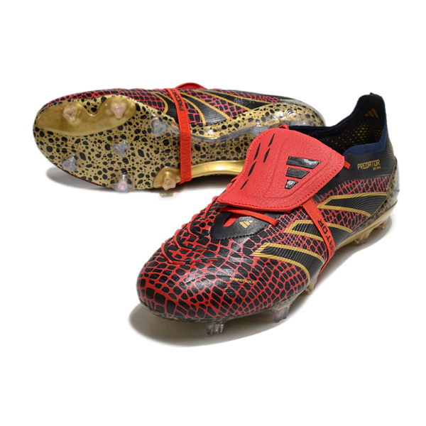 Adidas Predator 25 Elite Tongue Black Red and Yellow FG