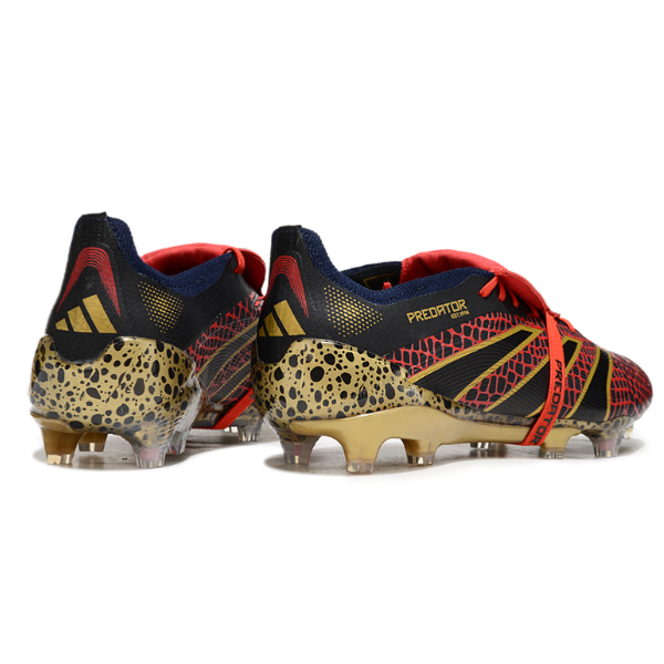 Adidas Predator 25 Elite Tongue Black Red and Yellow FG