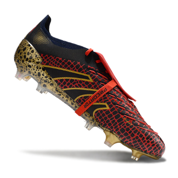 Adidas Predator 25 Elite Tongue Black Red and Yellow FG
