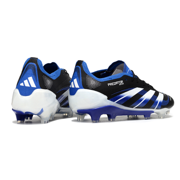 Adidas Predator 25 Elite Black White and Blue FG