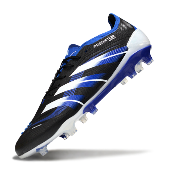 Adidas Predator 25 Elite Black White and Blue FG