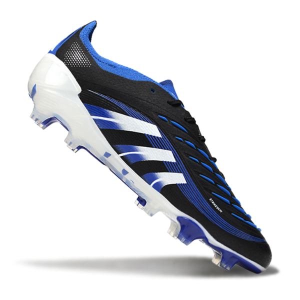 Adidas Predator 25 Elite Black White and Blue FG