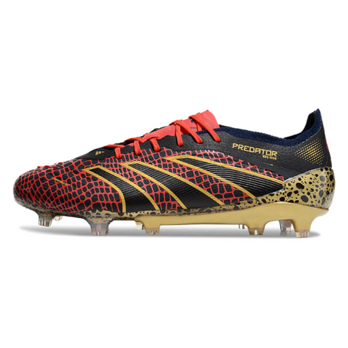 Adidas Predator 25 Elite Black Red and Yellow FG