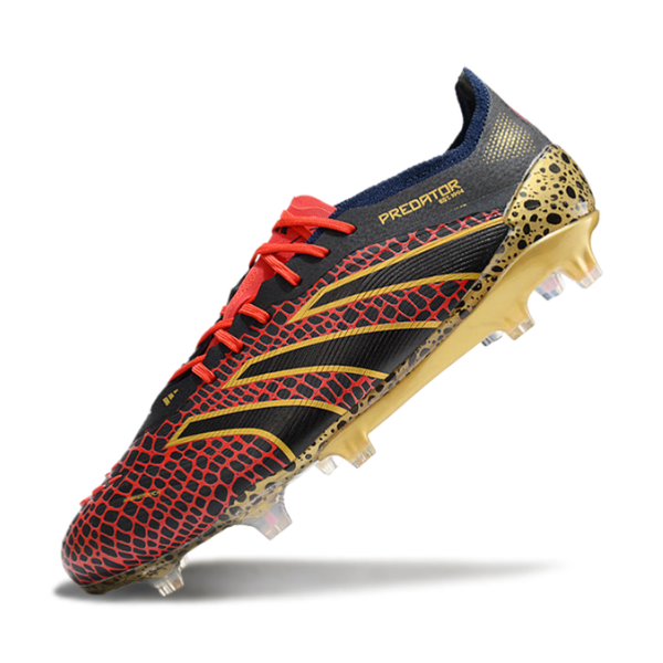 Adidas Predator 25 Elite Black Red and Yellow FG