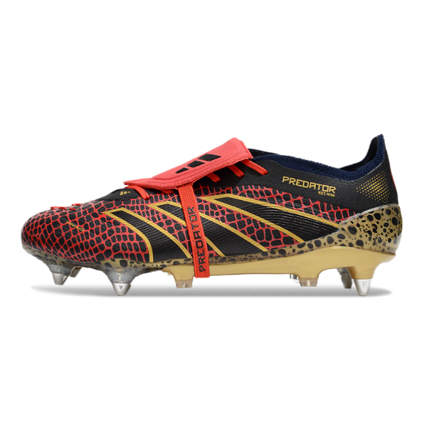 Adidas Predator 25 Elite DF Black Red and Yellow SG