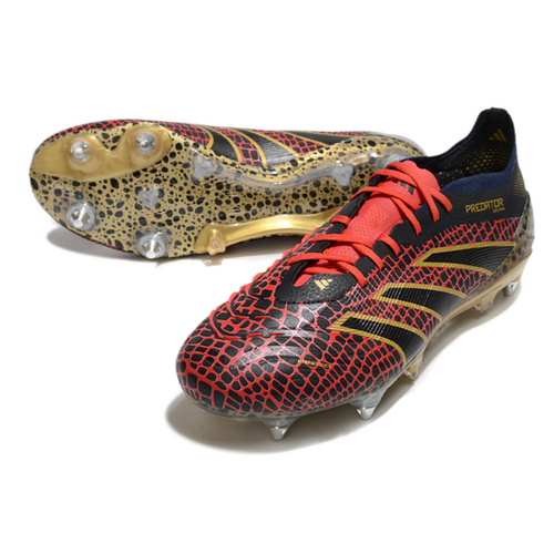 Adidas Predator 25 Elite Black Red and Yellow SG