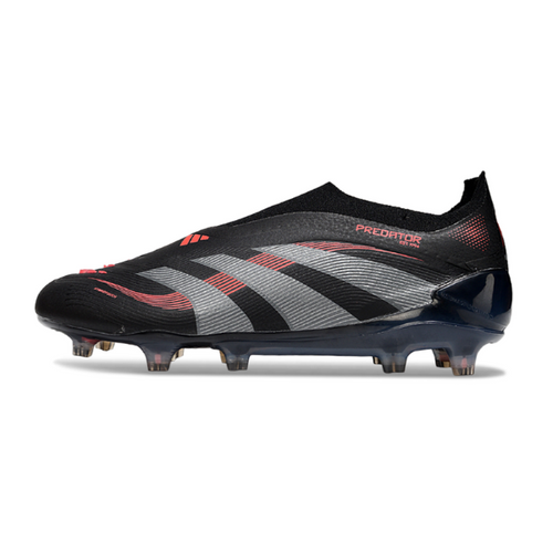 Adidas Predator 25 Elite Laceless Black and Red FG