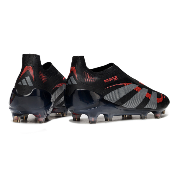 Adidas Predator 25 Elite Laceless Black and Red FG