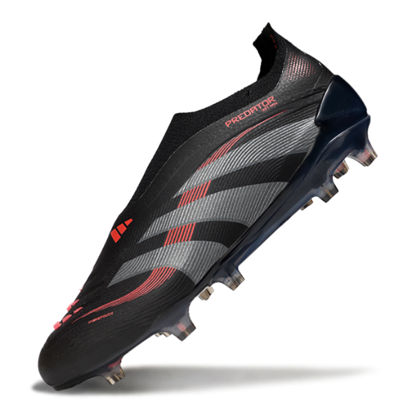 Adidas Predator 25 Elite Laceless Black and Red FG