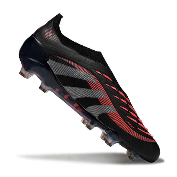 Adidas Predator 25 Elite Laceless Black and Red FG