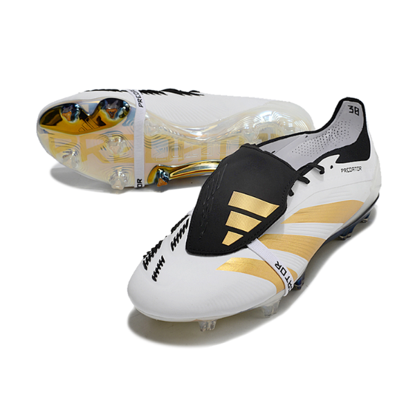Adidas Predator 30 Elite Tongue White Black and Yellow FG