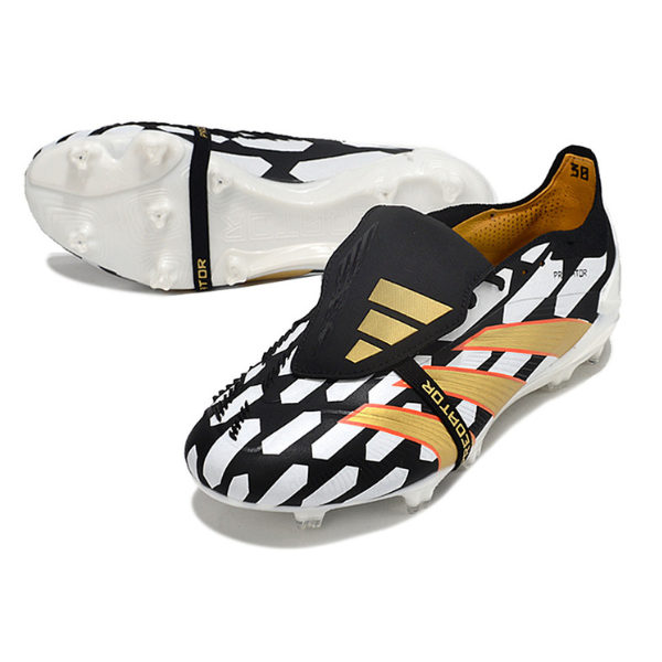 Adidas Predator 30 Elite Tongue Black White and Yellow FG