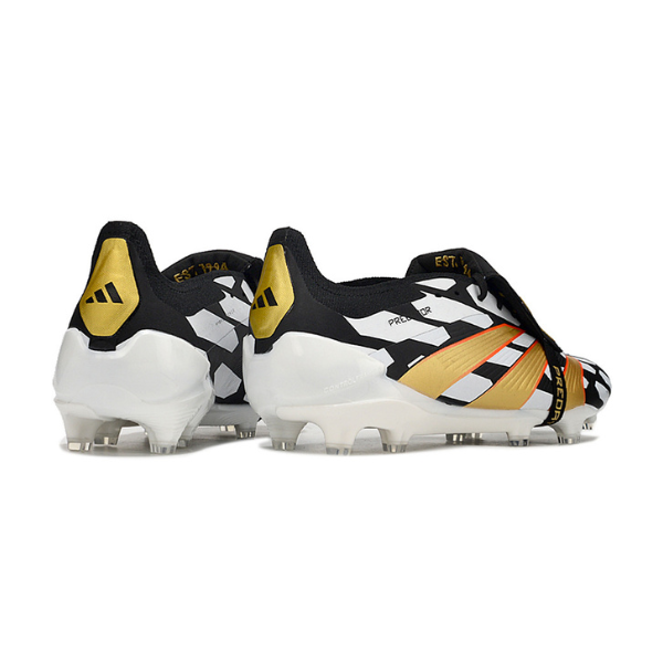 Adidas Predator 30 Elite Tongue Black White and Yellow FG