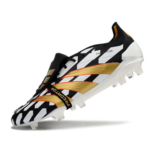 Adidas Predator 30 Elite Tongue Black White and Yellow FG