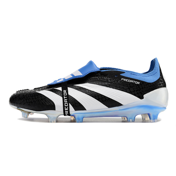 Adidas Predator 30 Elite Tongue Black White and Blue FG