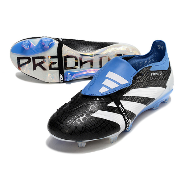 Adidas Predator 30 Elite Tongue Black White and Blue FG
