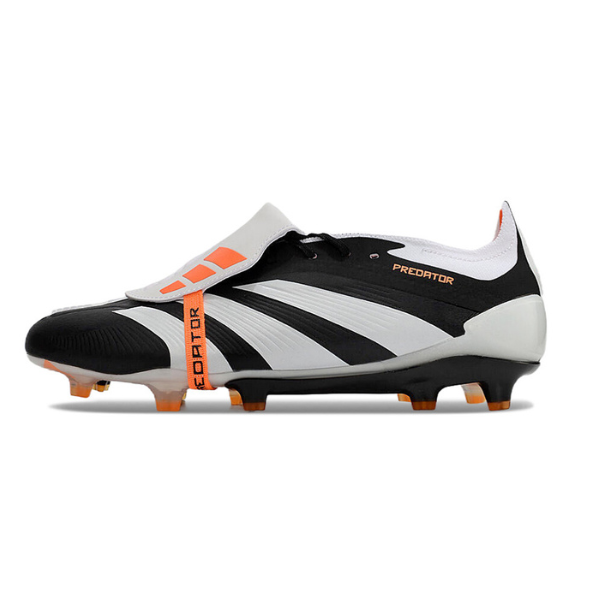 Adidas Predator 30 Elite Tongue Black White and Orange FG