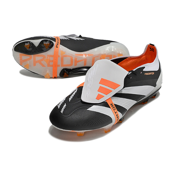 Adidas Predator 30 Elite Tongue Black White and Orange FG