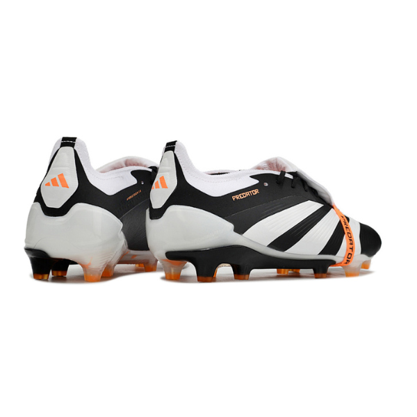 Adidas Predator 30 Elite Tongue Black White and Orange FG