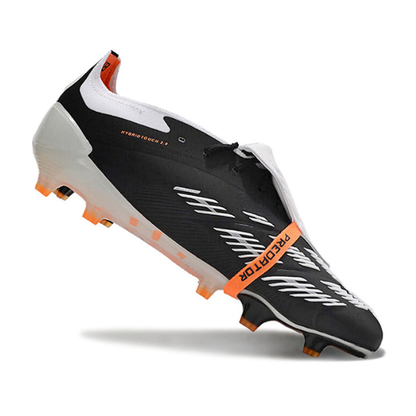 Adidas Predator 30 Elite Tongue Black White and Orange FG