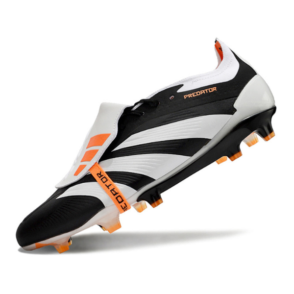 Adidas Predator 30 Elite Tongue Black White and Orange FG