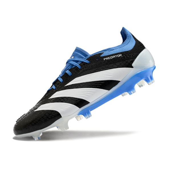 Adidas Predator 30 Elite Black White and Blue FG