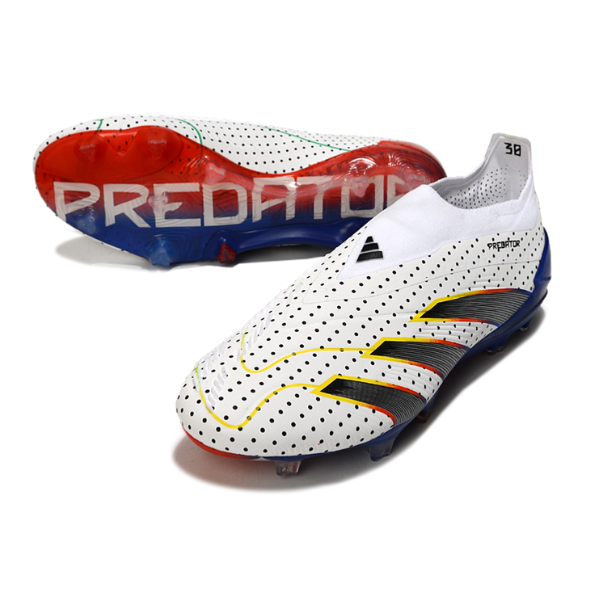 Adidas Predator 30 Elite Laceless White Blue and Orange FG
