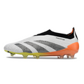 Adidas Predator 30 Elite Laceless White Orange and Gray FG