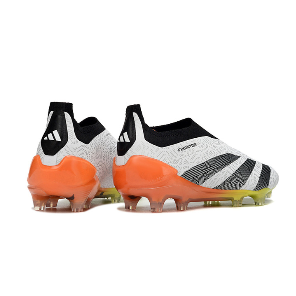 Adidas Predator 30 Elite Laceless White Orange and Gray FG