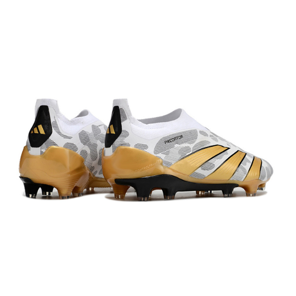 Adidas Predator 30 Elite Laceless Gray and Gold FG