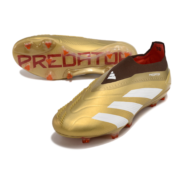 Adidas Predator 30 Elite Laceless Gold and Red FG