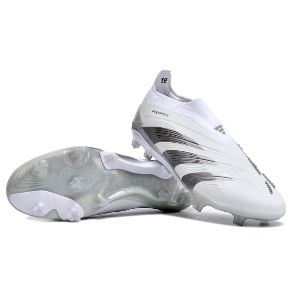 Adidas Predator 30 Elite Laceless White and Gray FG