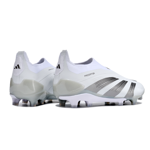 Adidas Predator 30 Elite Laceless White and Gray FG