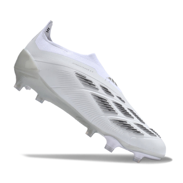 Adidas Predator 30 Elite Laceless White and Gray FG