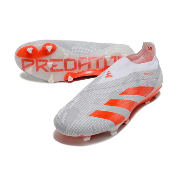 Adidas Predator 30 Elite Laceless White and Orange FG