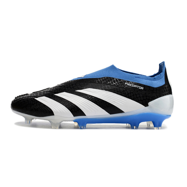 Adidas Predator 30 Elite Laceless Black White and Blue FG