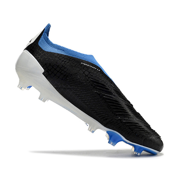 Adidas Predator 30 Elite Laceless Black White and Blue FG