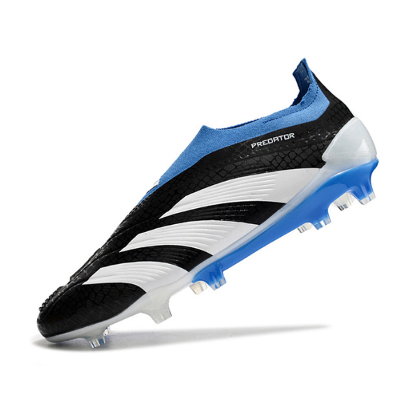Adidas Predator 30 Elite Laceless Black White and Blue FG