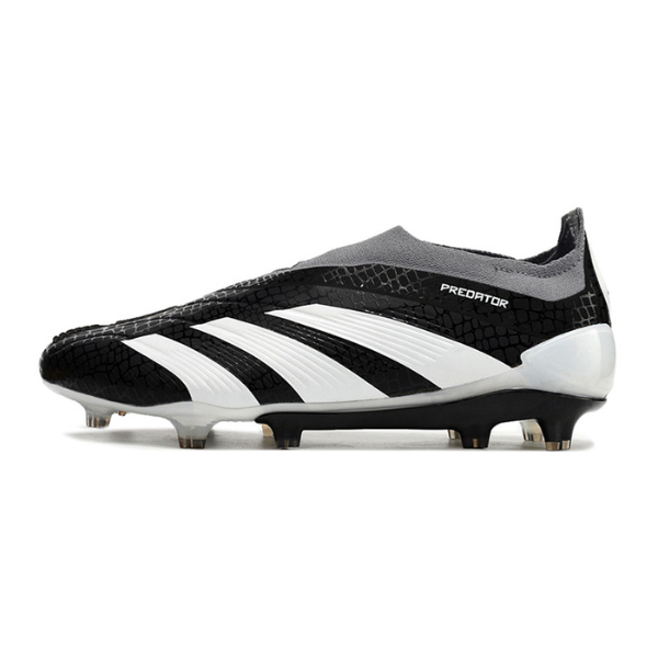 Adidas Predator 30 Elite Laceless Black White and Gray FG