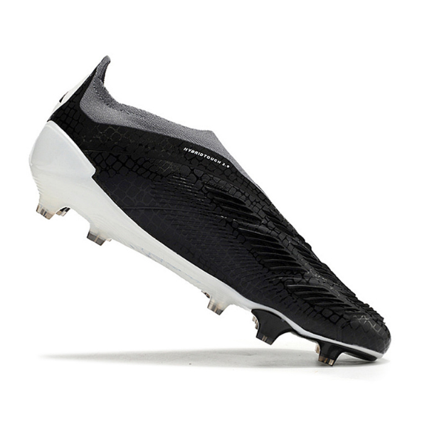Adidas Predator 30 Elite Laceless Black White and Gray FG
