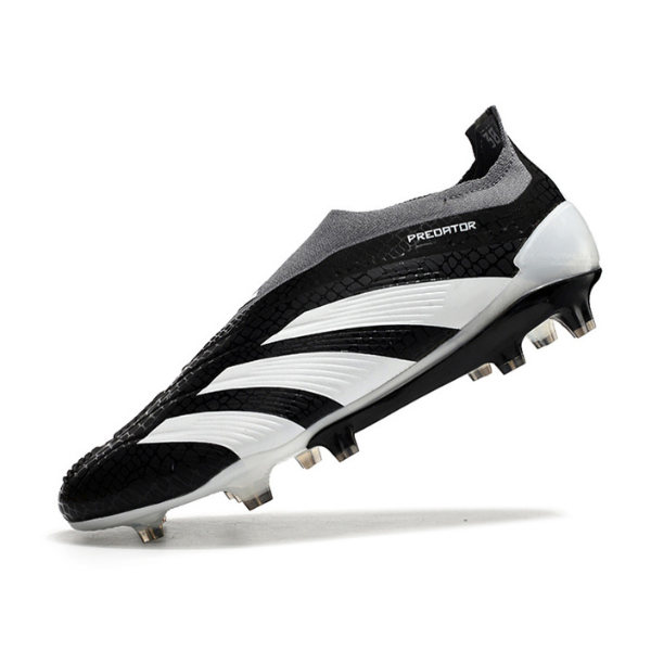 Adidas Predator 30 Elite Laceless Black White and Gray FG