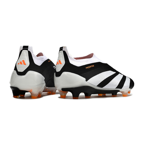Adidas Predator 30 Elite Laceless Black White and Orange FG