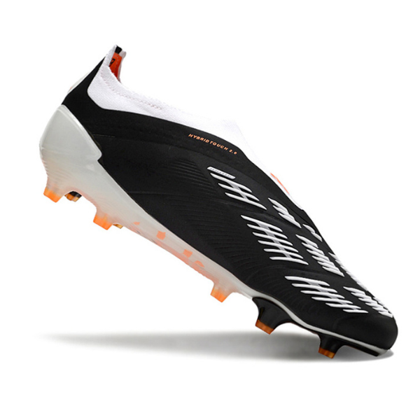 Adidas Predator 30 Elite Laceless Black White and Orange FG