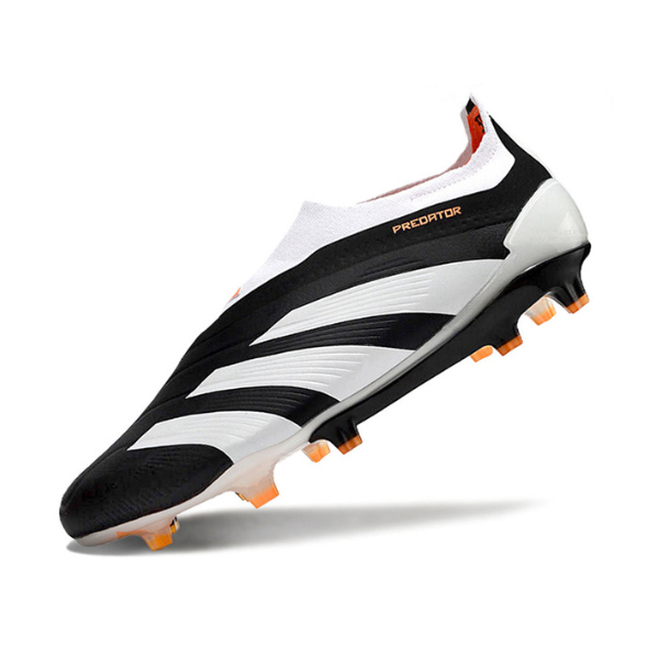 Adidas Predator 30 Elite Laceless Black White and Orange FG