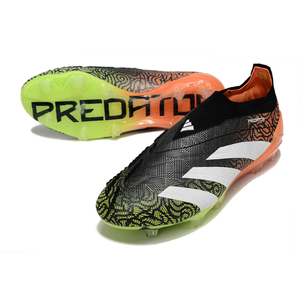 Adidas Predator 30 Elite Laceless Black Green and Orange FG