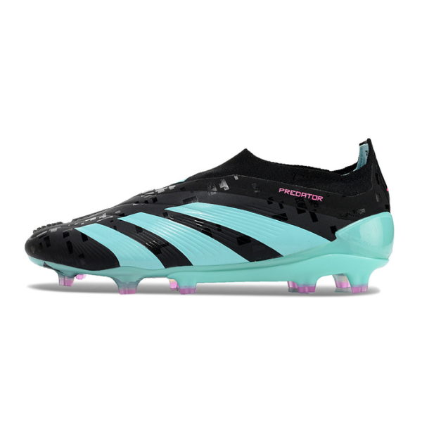 Adidas Predator 30 Elite Laceless Black and Light Blue FG