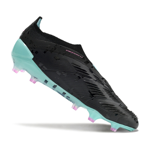 Adidas Predator 30 Elite Laceless Black and Light Blue FG