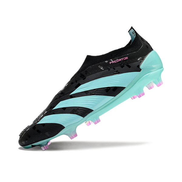 Adidas Predator 30 Elite Laceless Black and Light Blue FG