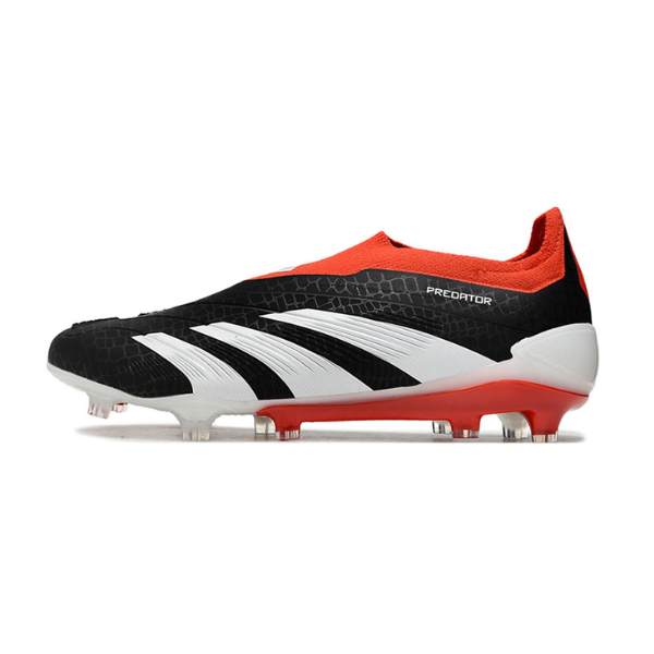 Adidas Predator 30 Elite Laceless Black White and Red FG