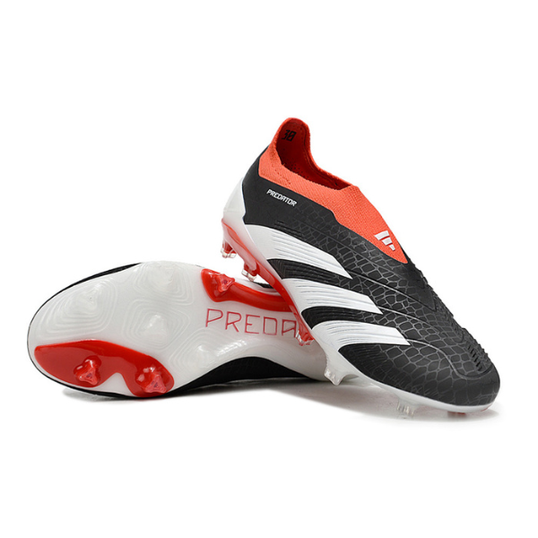 Adidas Predator 30 Elite Laceless Black White and Red FG